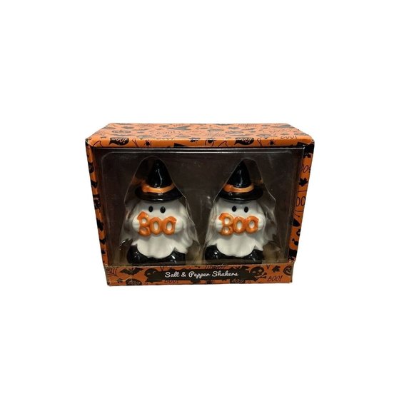 Transpac Other - TRANSPAC HALLOWEEN SALT & PEPPER SHAKERS GHOST BOO - New in Box